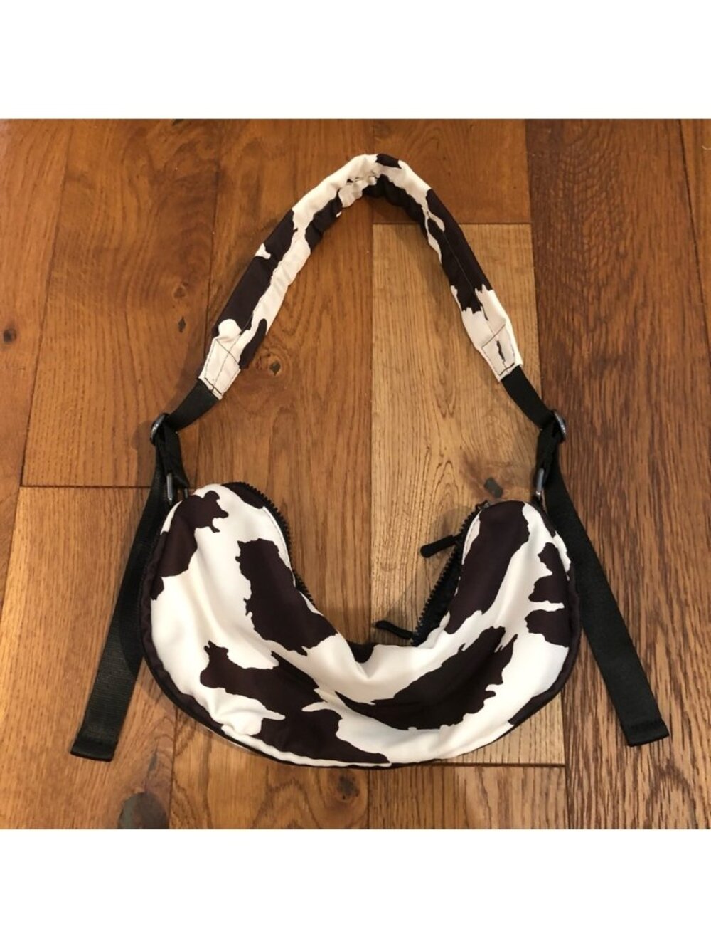 Zara Satin Cow Print Bag